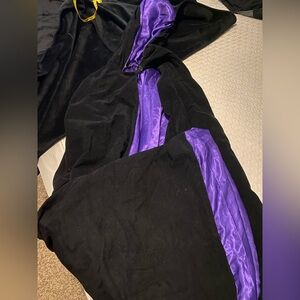 Black/Purple Hooded Cape